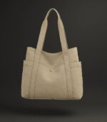 3226 THICK CANVAS TOTE BAG SHOULDER (KHAKHI)