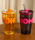 3673 400 ML JAR WITH LID STRAW AND GRIP H21-A - Image 3
