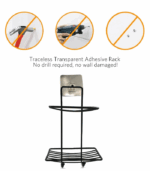 10081 SS 2 LAYER SOAP RACK BLACK - Image 3
