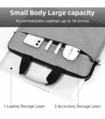 2087 SHOULDER LAPTOP BAG-SILVER-BPK-9905 - Image 2
