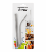 3076 SS STRAW WITH CLEANING BRUSH (5PCS SET) - Image 2
