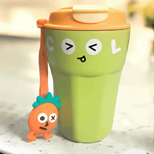 1059 CARTOON VACCUME MUG (GREEN)