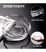 3370 GLASS ROUND ASH TRAY 101MM - Image 2