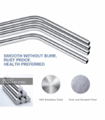 3076 SS STRAW WITH CLEANING BRUSH (5PCS SET) - Image 7