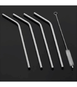 3076 SS STRAW WITH CLEANING BRUSH (5PCS SET)