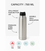 1233 SS VACCUM FLASK BOTTLE - Image 4