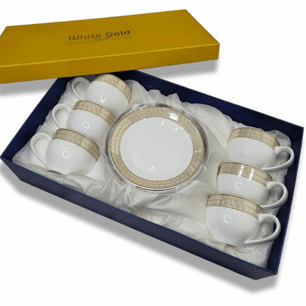 3766 CERAMIC 90 ML 6 CUP SAUCER GIFT BOX 901-12-A