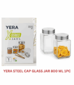 3831 YERA STEEL CAP GLASS JAR 800 ML 1PC