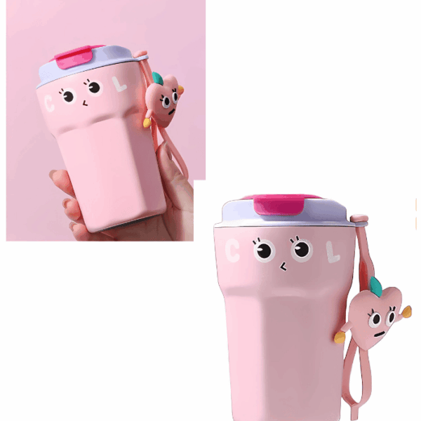 1058 CARTOON VACCUM MUG (PINK)