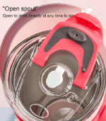 1037 WHITE & RED TUMBLER WITH STICKER - Image 3