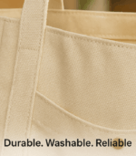 3225 THICK CANVAS TOTE BAG SHOULDER (OFF WHITE) - Image 5