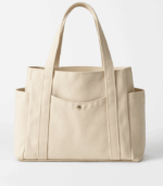 3225 THICK CANVAS TOTE BAG SHOULDER (OFF WHITE)