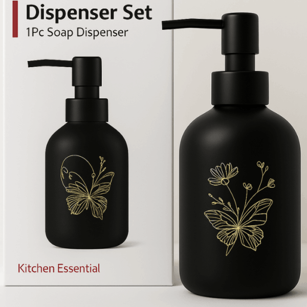 7186 300 ML BLACK SOAP DISPENSER H8411-350