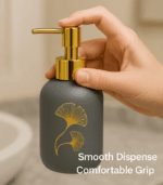 7189 GOLD DECAL 300 ML GLASS SOAP DISPENSER H8408DP - Image 2
