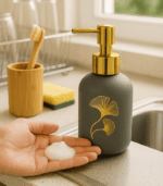 7189 GOLD DECAL 300 ML GLASS SOAP DISPENSER H8408DP - Image 4