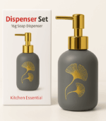 7189 GOLD DECAL 300 ML GLASS SOAP DISPENSER H8408DP